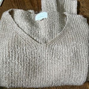 oversized brown knit sweater